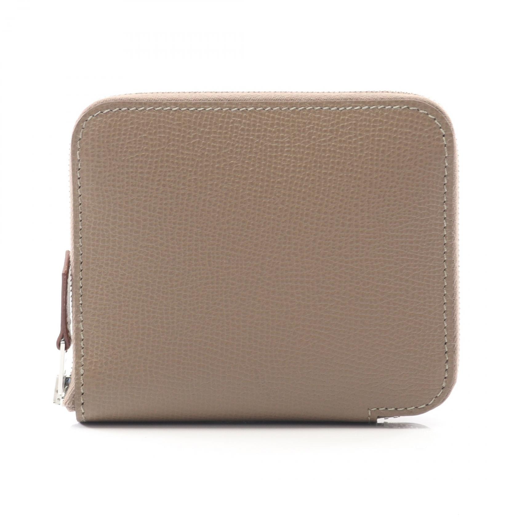 エルメス HERMES アザップコンパクト シルクイン ラウンド財布 財布 レザー ヴォーエプソン ヴォーエプソン エトゥープ W刻印(2024年製造) レディース ブラウン系 【中古】