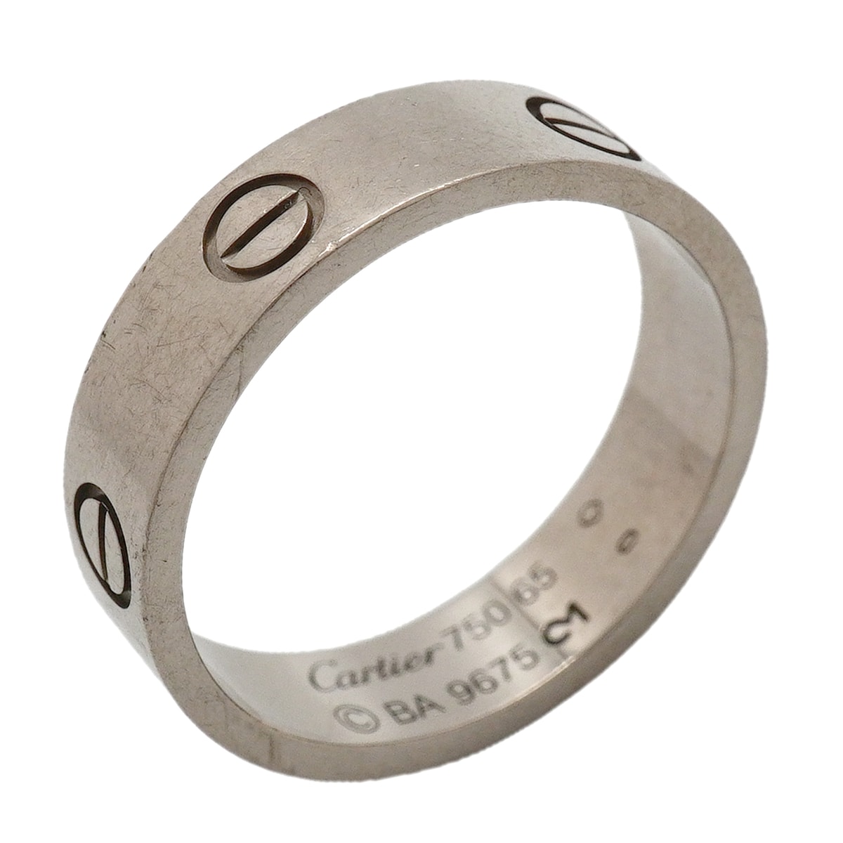 【6jkb0544】カルティエ リング ラブ K18WG ホワイトゴールド #65【中古】メンズ