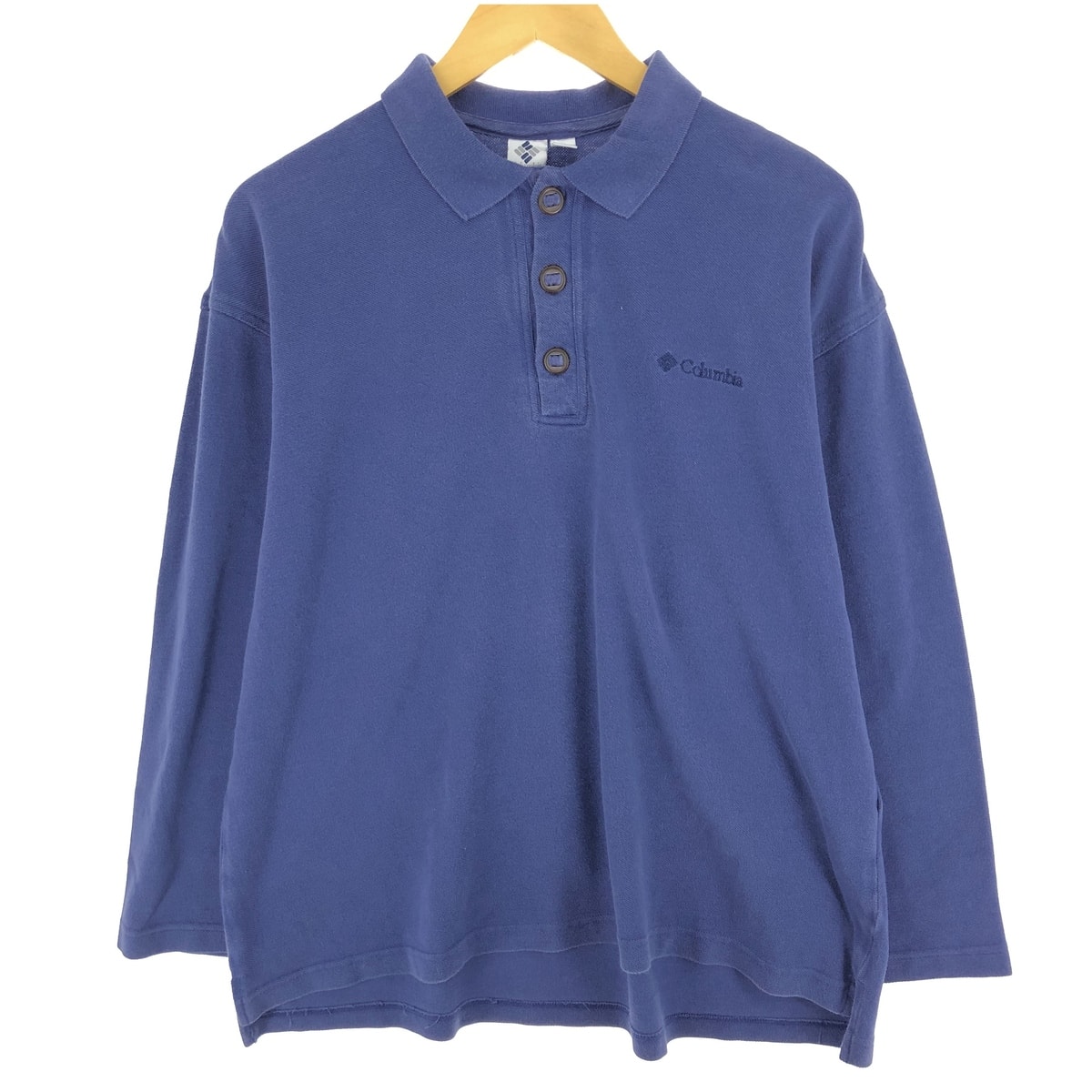 古着 90年代 コロンビア Columbia 長袖 ポロシャツ メンズL相当 ヴィンテージ/eaa471791