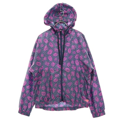 未使用 NEW BALANCE ニューバランス 総柄 長袖 ウインドブレーカー M ネイビー フーディー