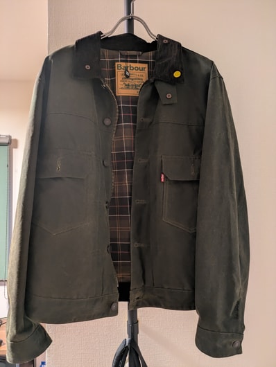 LEVI'S x Barbour Type II Waxed Trucker "Khaki"