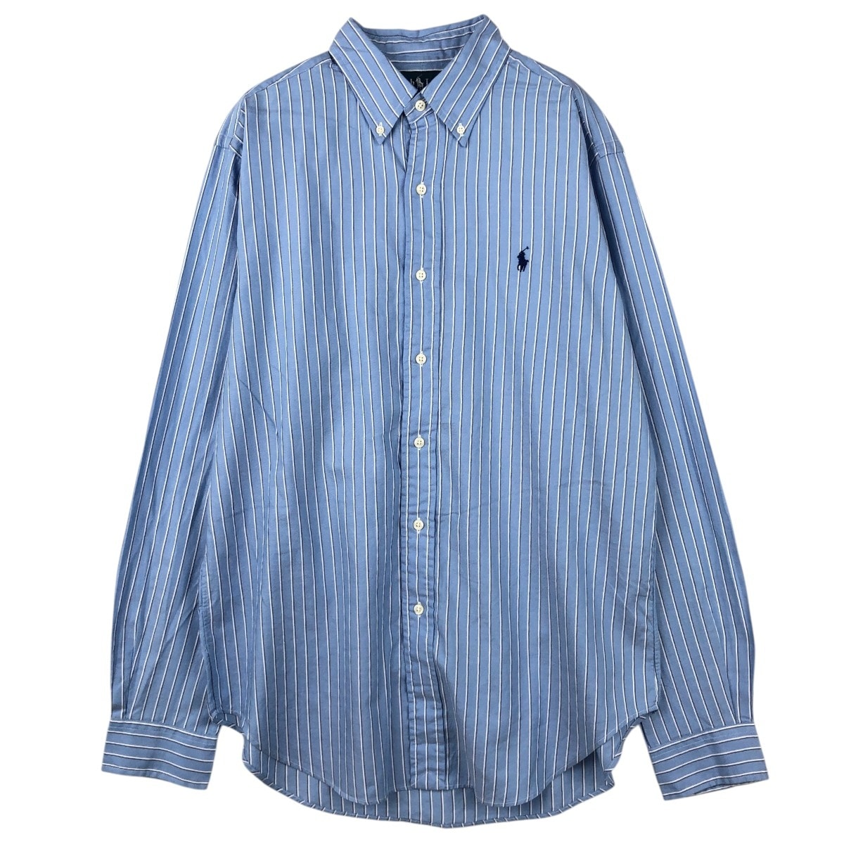 古着 ラルフローレン Ralph Lauren CLASSIC FIT クラシックフィット 長袖 ボタンダウンストライプシャツ メンズM相当/eaa666399