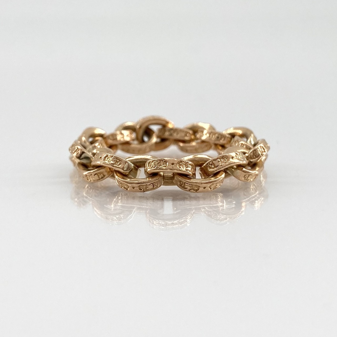 CHROME HEARTS(クロムハーツ) 22K PAPER CHAIN RING ペーパーチェーン ゴールド #17号 リング・指輪 8.54g ゴールド