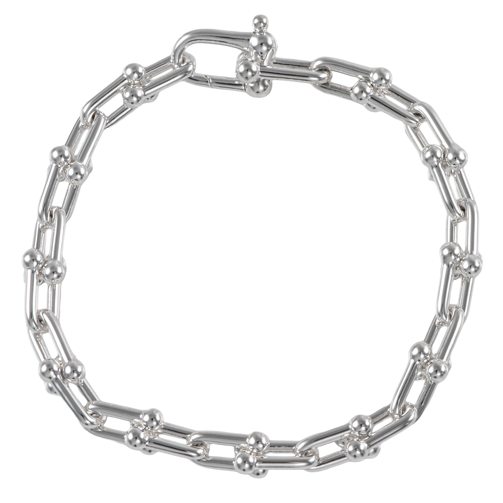 TIFFANY&Co. ティファニー ハードウェア スモール リンク ブレスレット スターリングシルバー シルバー【中古】