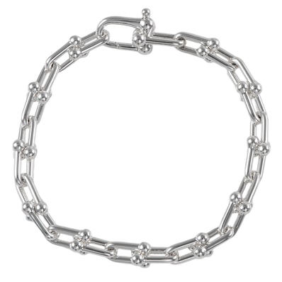 TIFFANY&Co. ティファニー ハードウェア スモール リンク ブレスレット スターリングシルバー シルバー【中古】