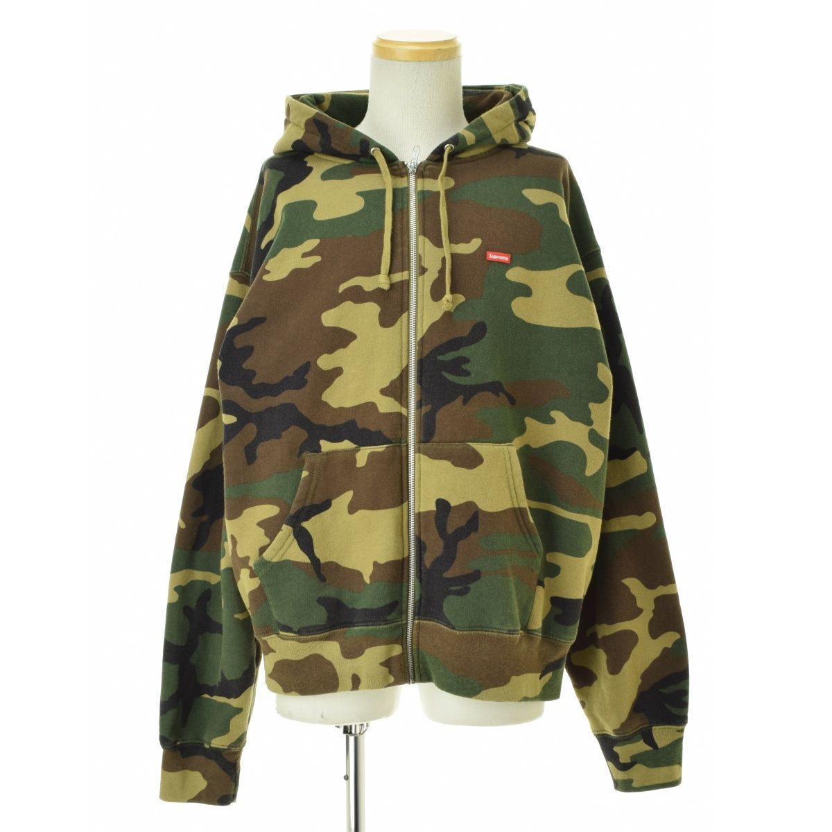 Supreme Small Box Zip Up Hooded Sweatshirt "Woodland Camo"