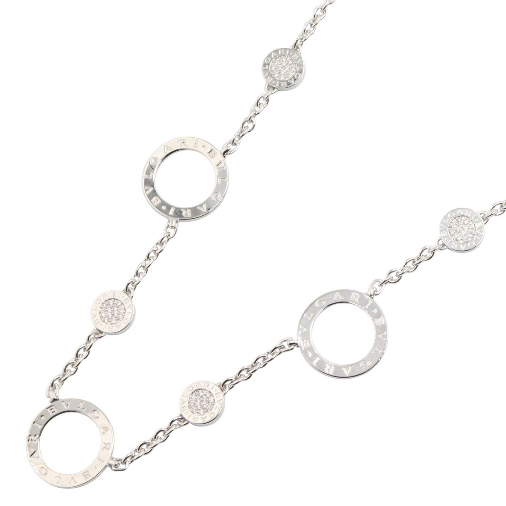 ブルガリ BVLGARI リソートワール ダイヤ ネックレス ネックレス ジュエリー K18WG(ホワイトゴールド) ダイヤモンド レディース シルバー系 / クリア系 【中古】