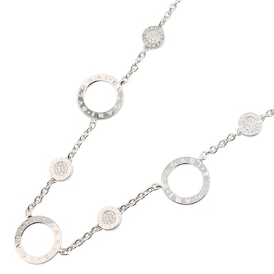 ブルガリ BVLGARI リソートワール ダイヤ ネックレス ネックレス ジュエリー K18WG(ホワイトゴールド) ダイヤモンド レディース シルバー系 / クリア系 【中古】