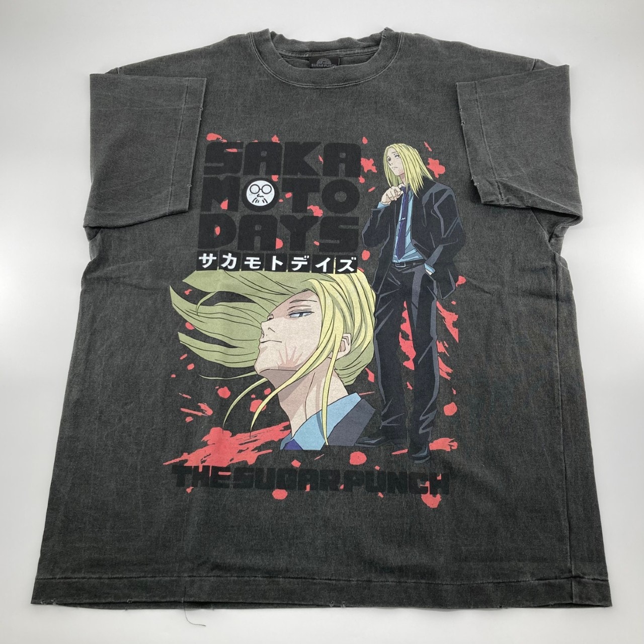 【新品】 THE SUGAR PUNCH(ザ シュガーパンチ) SAKAMOTO DAYS SS TEE SHISHIBA S 半袖Tシャツ ブラック
