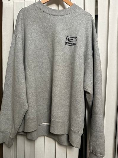 Stussy x Nike Fleece Crew (US Size) "Grey" DO9337-063