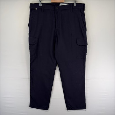 古着 カーハート Carhartt ダック パンツ カーゴパンツ ジッパーフライ ワンポイントロゴ FR w38 L32 ネイビー系 メンズ