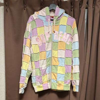 Supreme Reverse Patchwork Zip Up Hooded Sweatshirt "Multi"