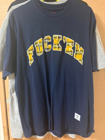 Supreme Fuck Em Plaid S/S Top "Navy"