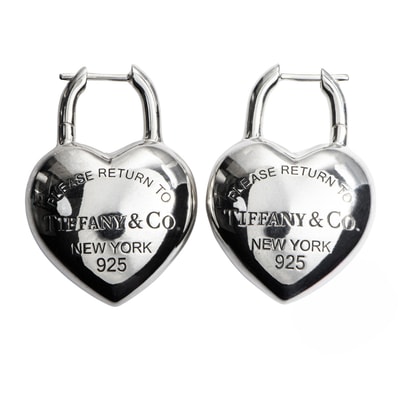 TIFFANY&Co. ティファニー リターン トゥ ティファニー フルハート ピアス 73334217 ミディアム スターリングシルバー シルバー【中古】