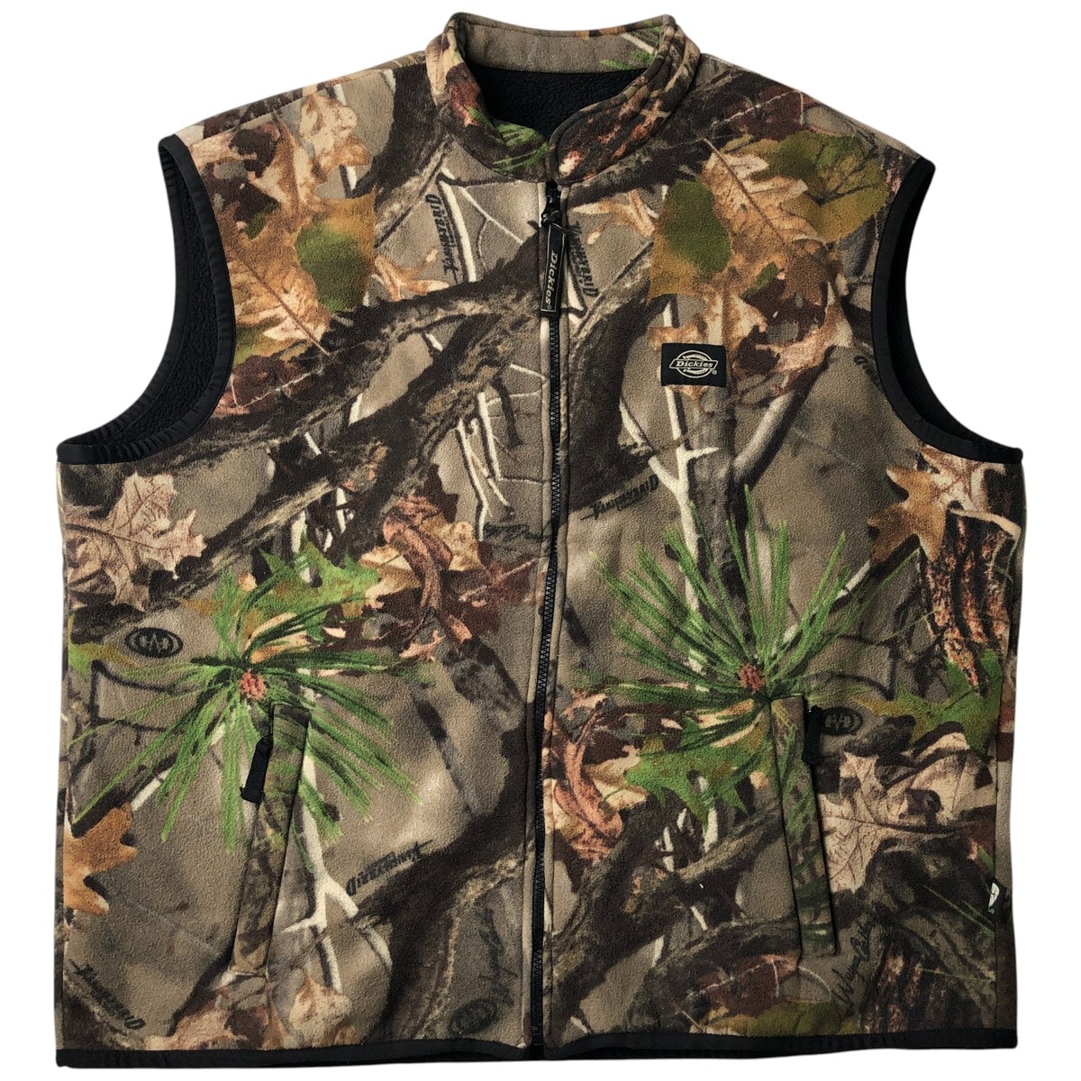 古着 ディッキーズ Dickies 迷彩柄 リアルツリーカモ フリースベスト メンズL相当/eaa610756