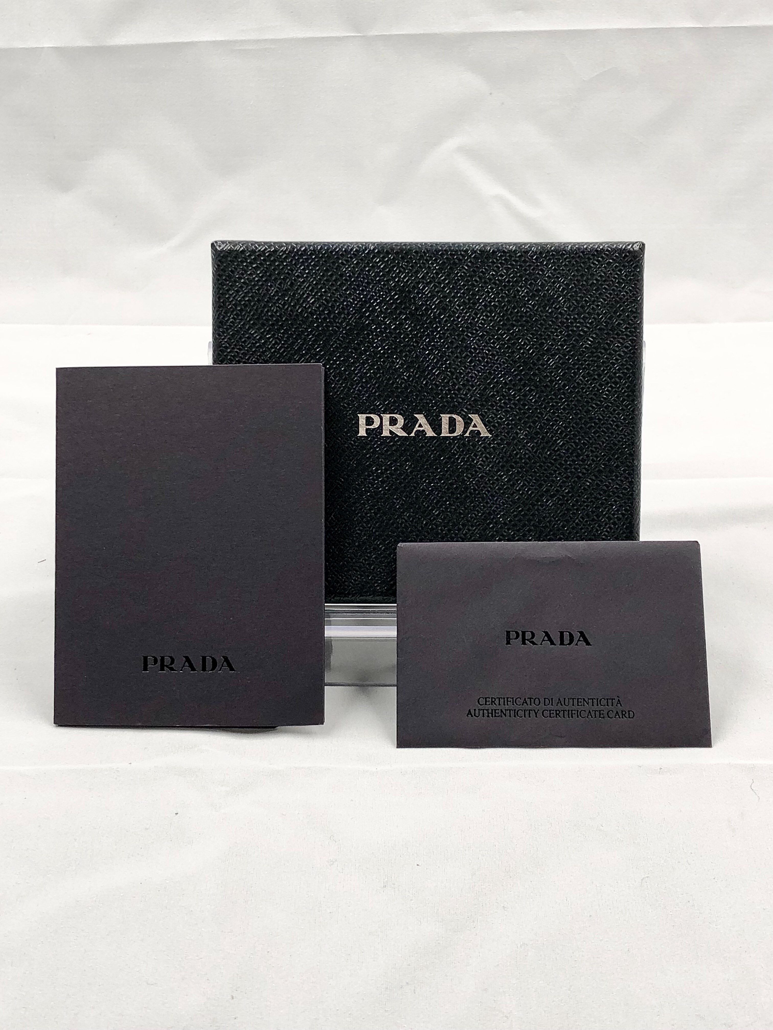 PRADA Saffiano Calf Card Case "Baltico"