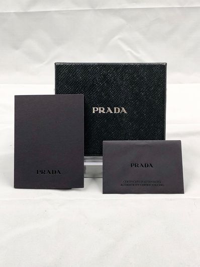 PRADA Saffiano Calf Card Case "Baltico"