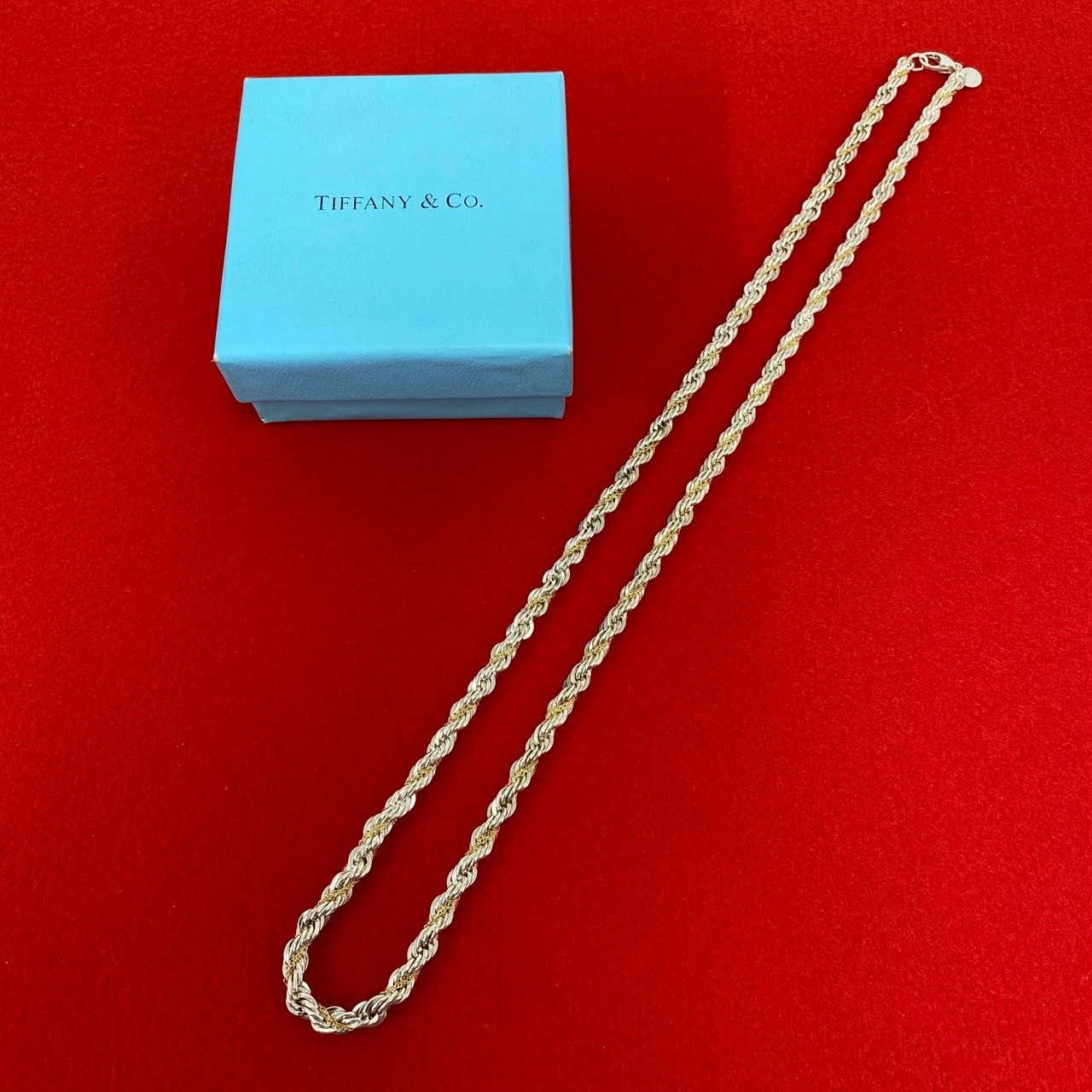 TIFFANY&Co. ティファニー ツイスト チェーン ネックレス シルバー925 K18イエローゴールド ネックレス シルバー
 17334