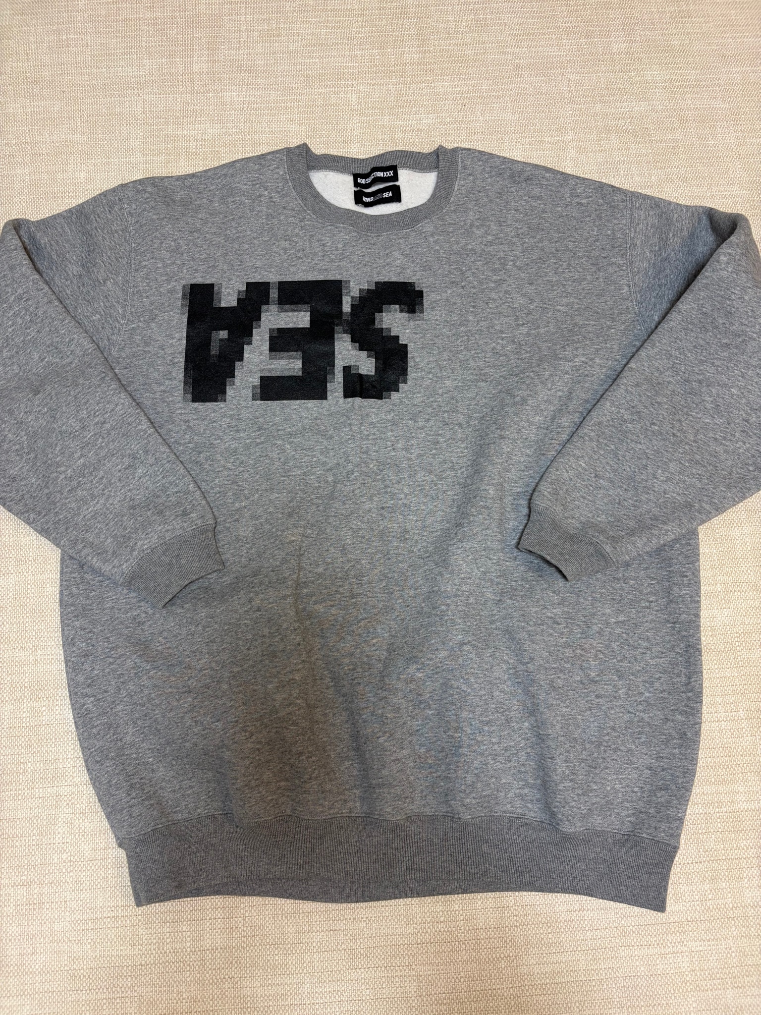 GOD SELECTION XXX x WIND AND SEA CREWNECK SWEAT GX-A22-WSCS-02 "Gray"