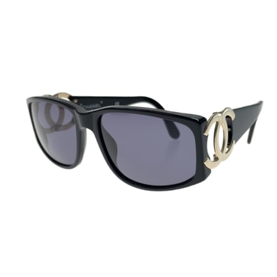 〇〇CHANEL シャネル ココマーク サングラス 02461 94305 ゴールド x ブラック