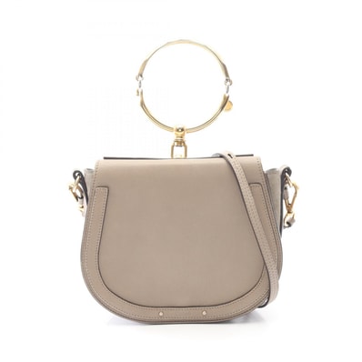 クロエ Chloe ナイル ミディアム ブレスレット ハンドバッグ バッグ レザー レディース ベージュ系 【中古】