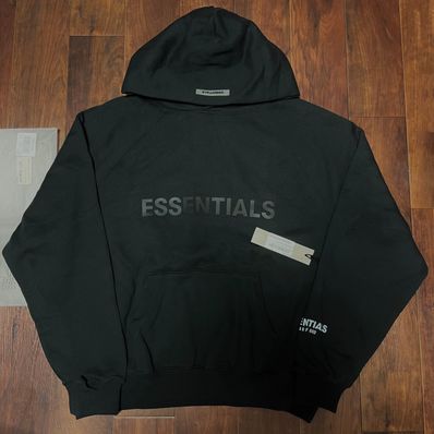 FEAR OF GOD ESSENTIALS / SSENSE 3D Silicon Applique Pullover Hoodie "Dark Navy"