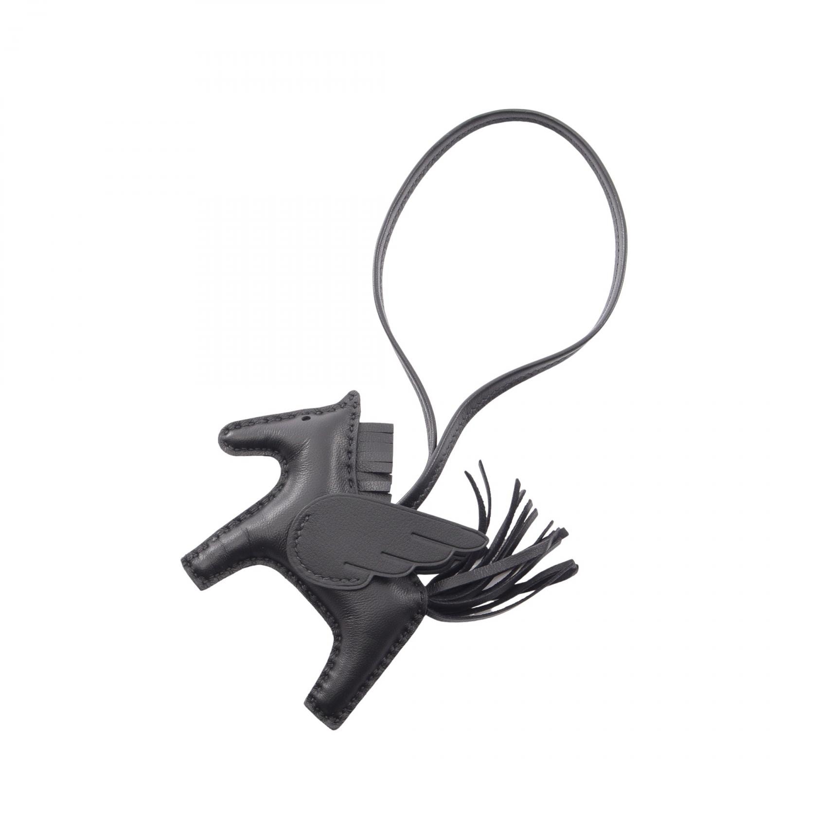 エルメス HERMES ロデオペガサスPM ソーブラック チャーム アクセサリー アニョーミロ / ヴォースイフト アニョーミロ レディース ブラック系 【中古】