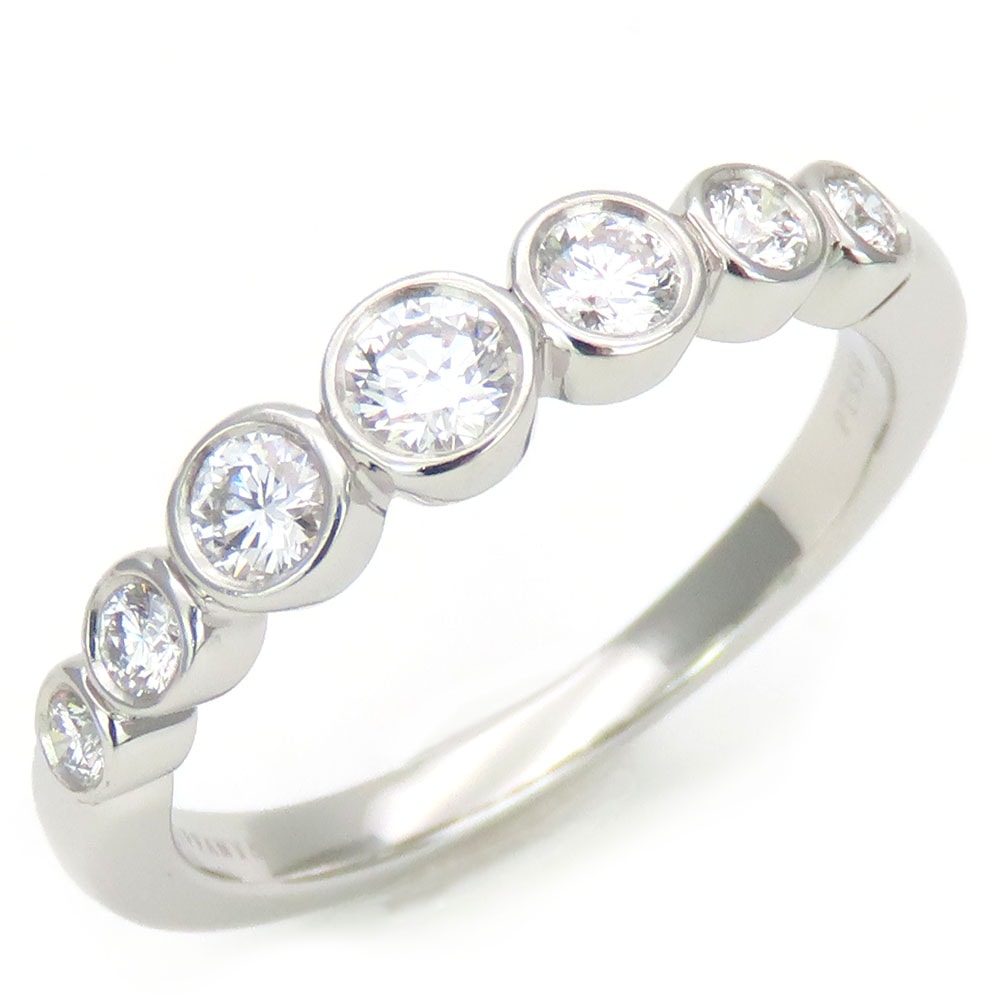 【中古】 ティファニー リング・指輪 ジャズグラジュエイテッド Pt950 ダイヤモンド 約4.4g プラチナ ジュエリー レディース 女性 TIFFANY&Co.