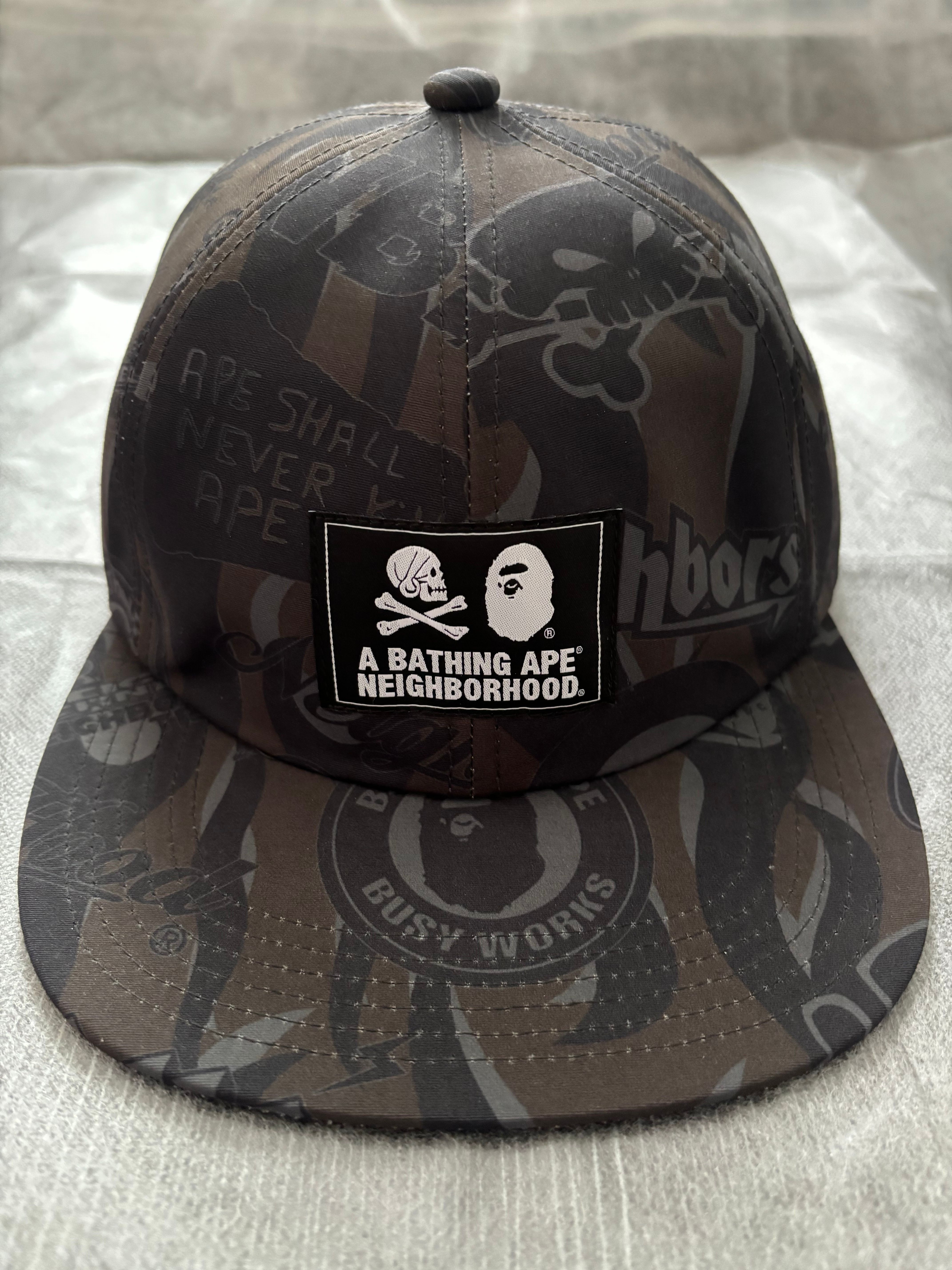 A BATHING APE x NEIGHBORHOOD Cap "Black"