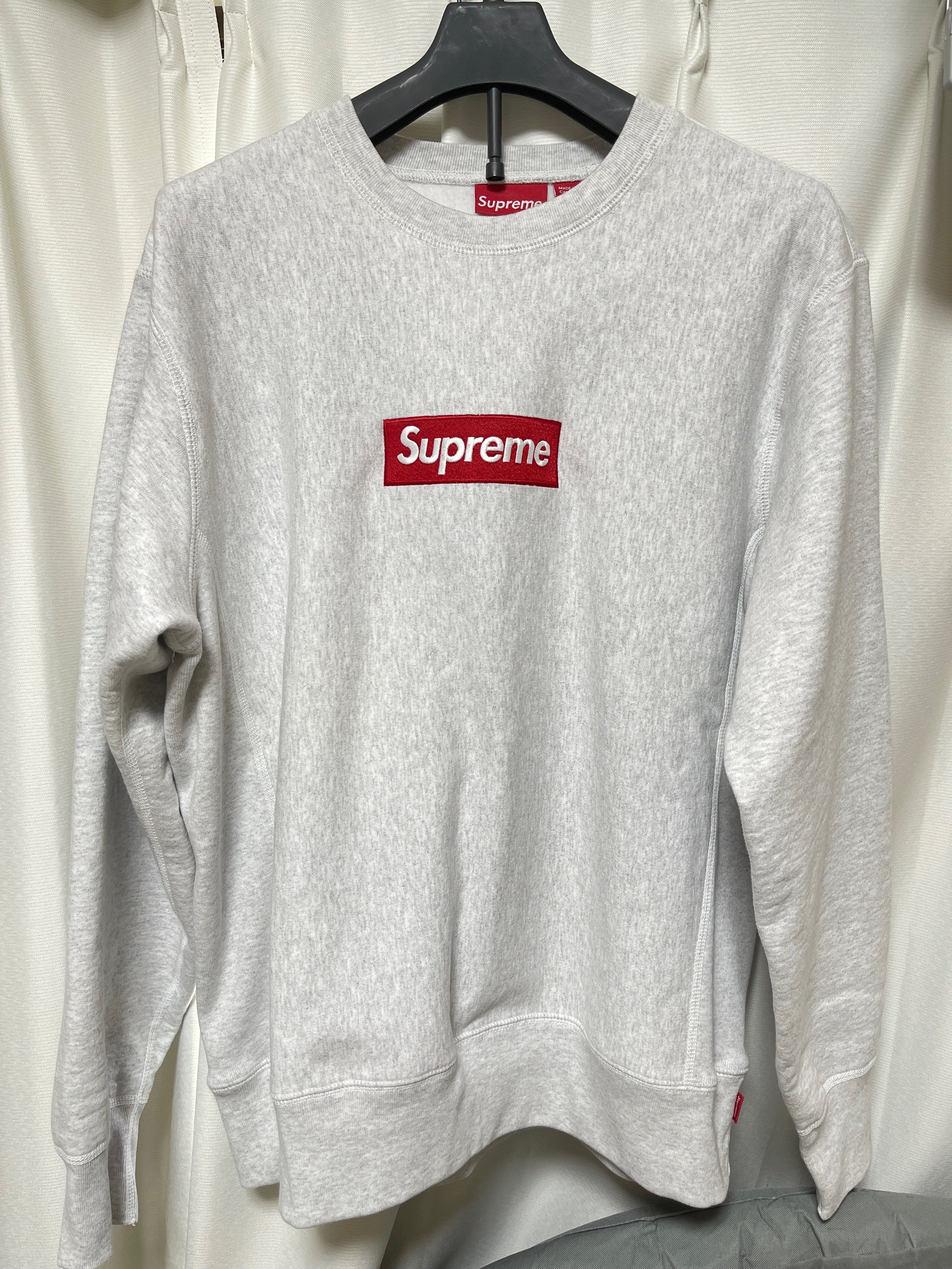 Supreme Box Logo Crewneck Sweatshirt "Ash Grey" (18FW)