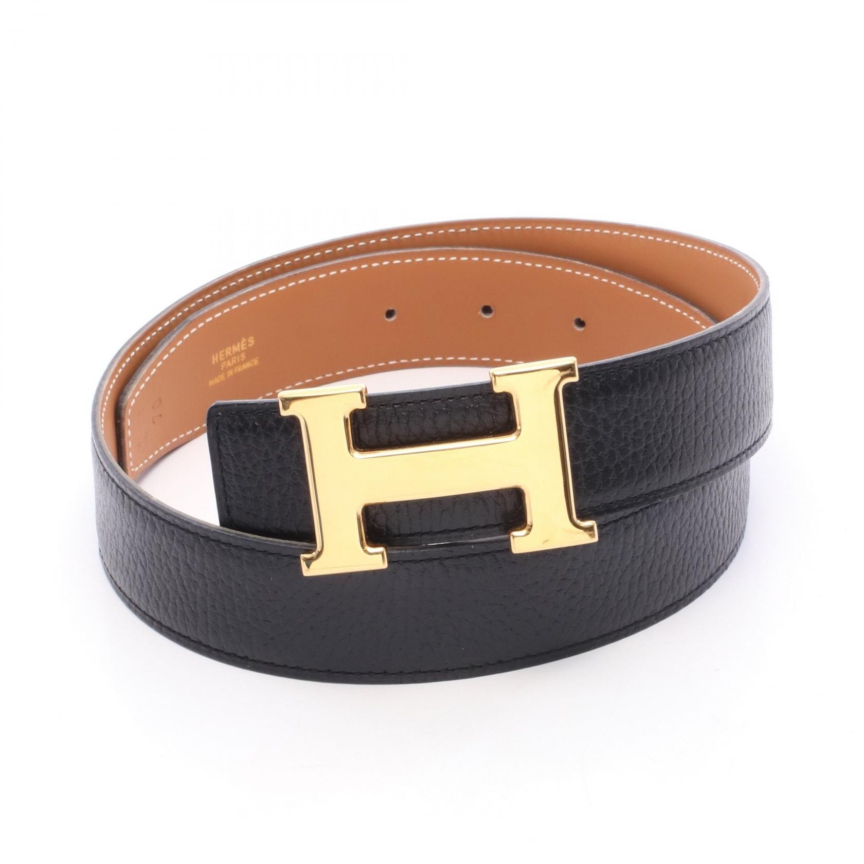 エルメス HERMES コンスタンス Hベルト リバーシブル ベルト 衣料品 レザー ○Z刻印(1996年製造) レディース ブラック系 / ブラウン系 【中古】