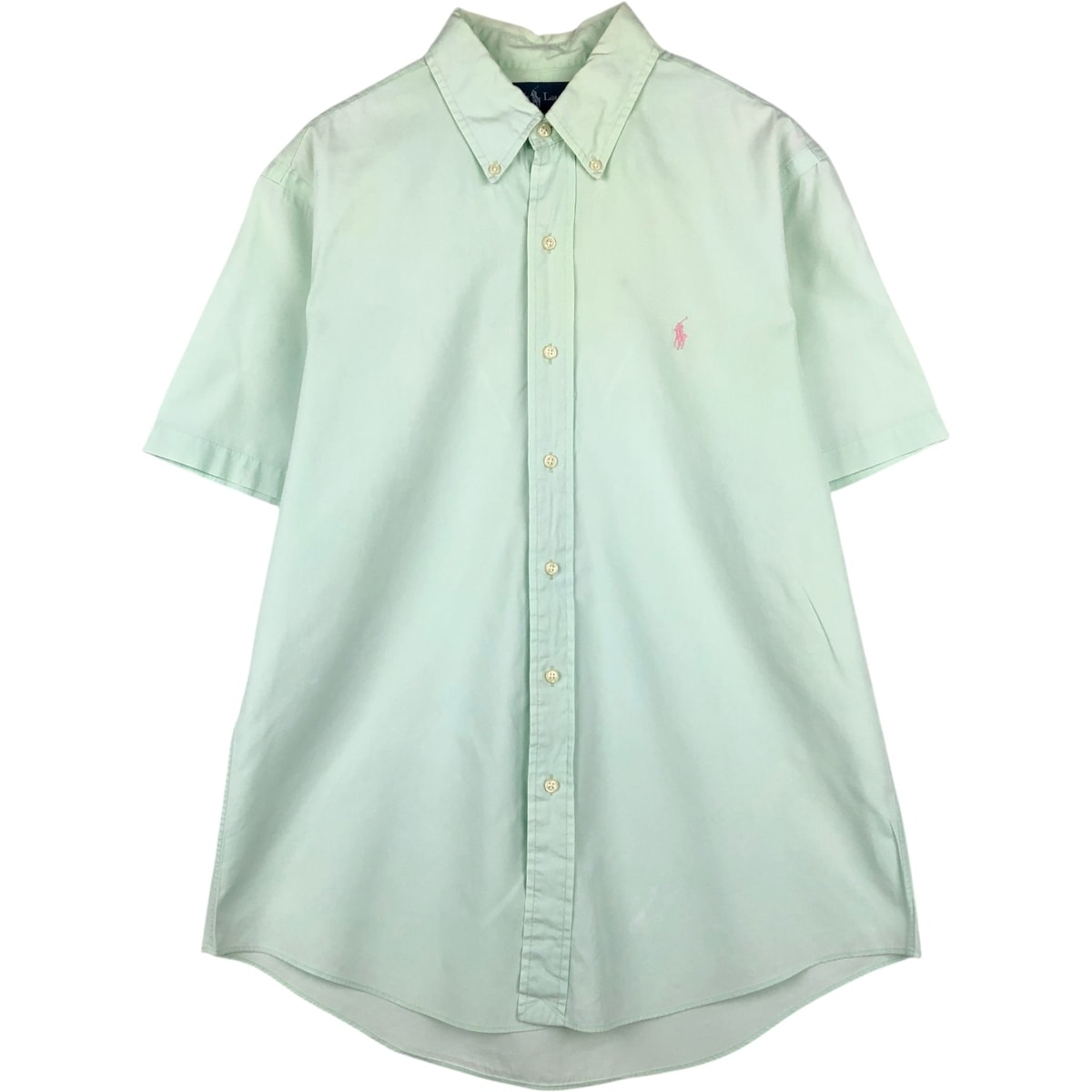 古着 ラルフローレン Ralph Lauren CUSTOM FIT 半袖 ボタンダウンシャツ メンズL相当/eaa655840