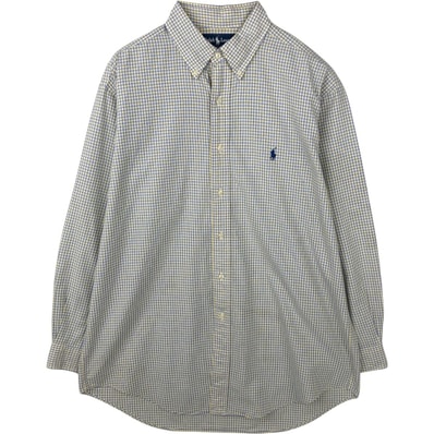古着 ラルフローレン Ralph Lauren YARMOUTH 長袖 ボタンダウンチェックシャツ メンズL相当/eaa643868