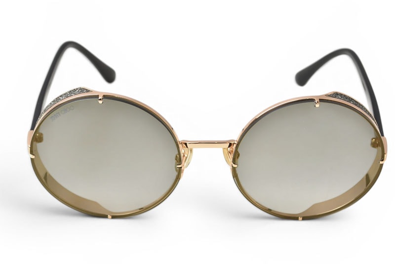 ジミーチュウ サングラス JIMMY CHOO ゴールド ブラック LILO/S アイウェア レディース/メンズ【中古】