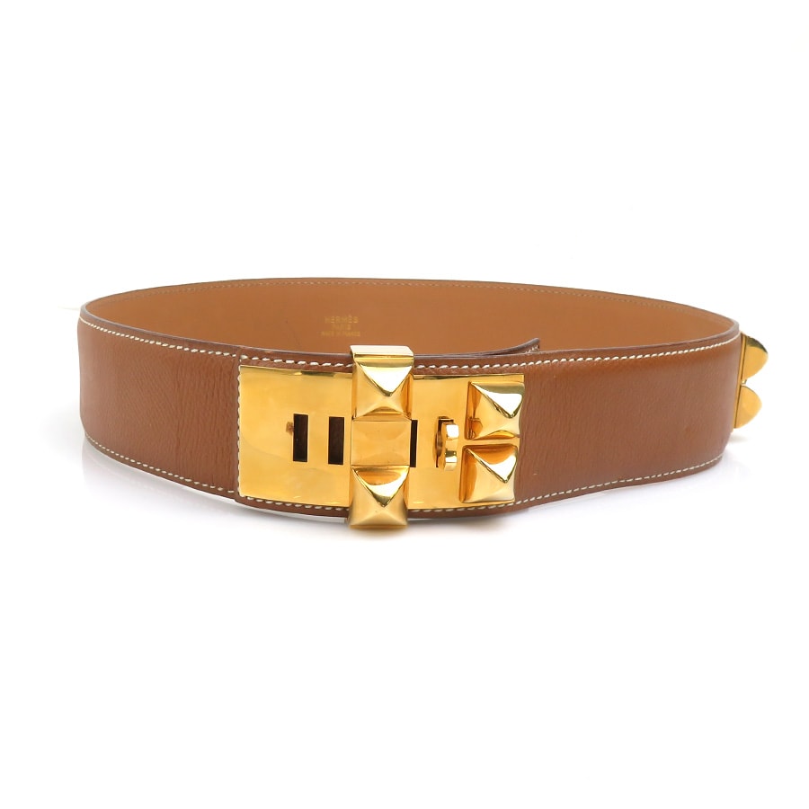 エルメス HERMES ベルト コリエ ド シアン ヴォーエプソン ゴールド ゴールド レディース【中古】 56649a