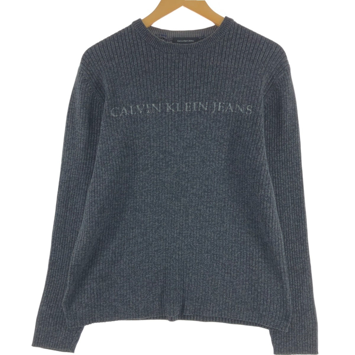 古着 カルバンクライン Calvin klein JEANS リブ編み コットンニットセーター メンズM相当/eaa546648