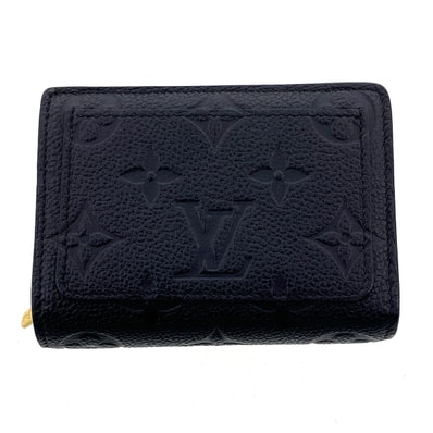 LOUIS VUITTON ルイ・ヴィトン ポルトフォイユ・クレア 二つ折り財布 M80151 モノグラムアンプラント ブラック レディース【中古】