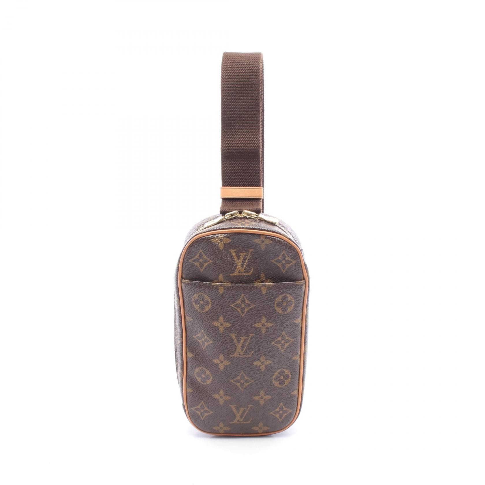 ルイ・ヴィトン LOUIS VUITTON ポシェットガンジュ モノグラム ウエストバッグ ボディバッグ バッグ PVCコーティングキャンバス レザー メンズ レディース ブラウン系 M51870 【中古】