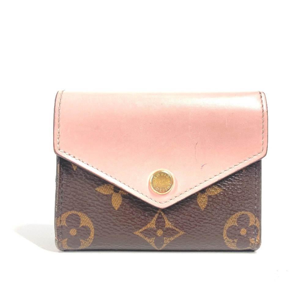 ルイヴィトン LOUIS VUITTON ポルトフォイユ・ゾエ M62933 モノグラム コンパクトウォレット 3つ折り財布 モノグラムキャンバス ローズバレリーヌ ピンク
