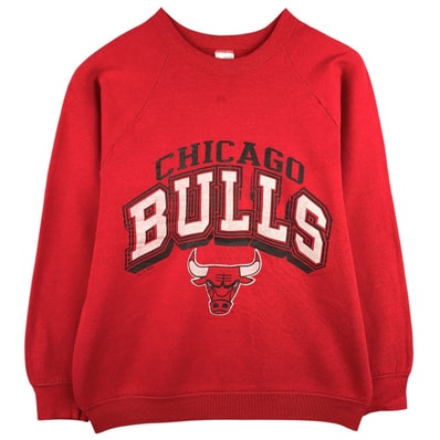 古着 90年代 フルーツオブザルーム FRUIT OF THE LOOM NBA CHICAGO BULLS シカゴ ブルズ プリントスウェットシャツ トレーナー USA製 メンズL相当 ヴィンテージ/eaa610772