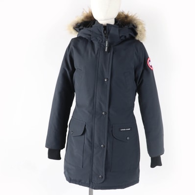 良品 カナダグース
ダウンコート TRILLIUM PARKA トリリウムパーカー ネイビー レディース S 6660LA