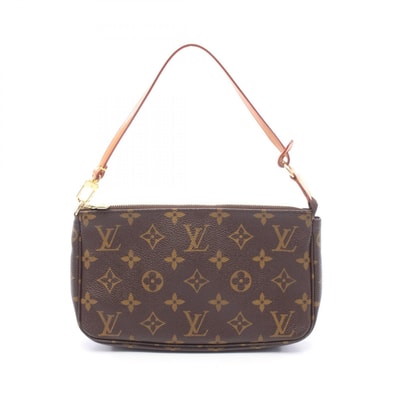 ルイ・ヴィトン LOUIS VUITTON ポシェットアクセソワール ハンドバッグ バッグ PVCコーティングキャンバス レザー モノグラム レディース ブラウン系 M51980 【中古】