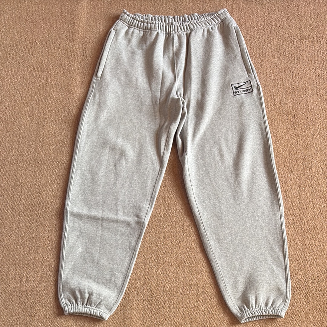 Stussy x Nike Fleece Pants (US Size) "Grey" DO9340-063