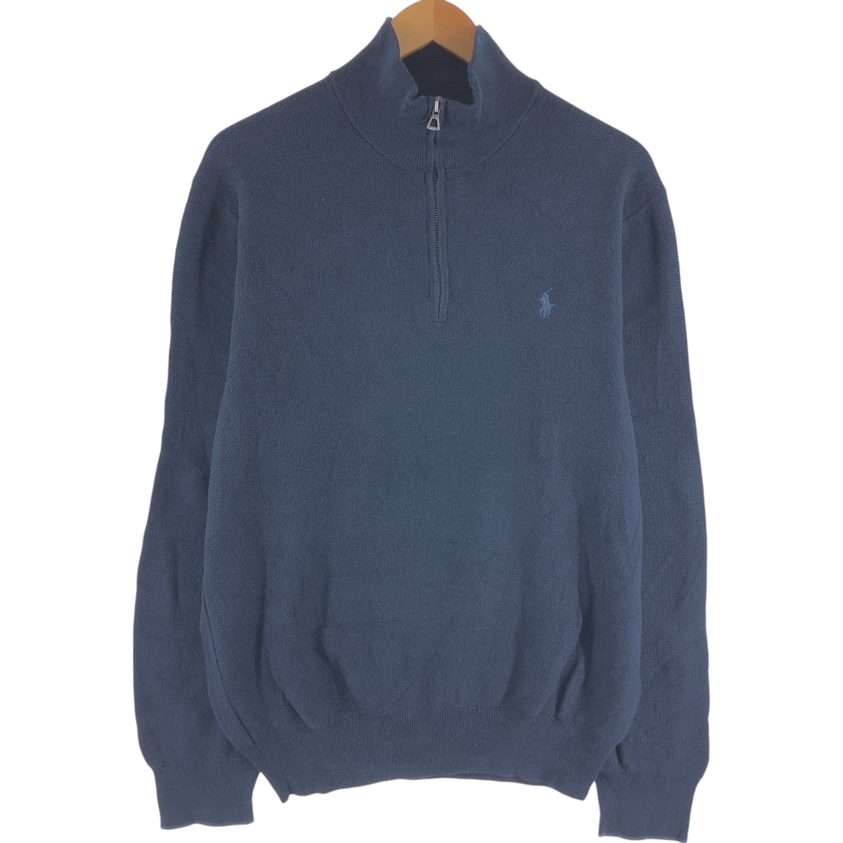 古着 ラルフローレン Ralph Lauren POLO RALPH LAUREN ピマコットンニットハーフジップセーター メンズL相当/eaa489998