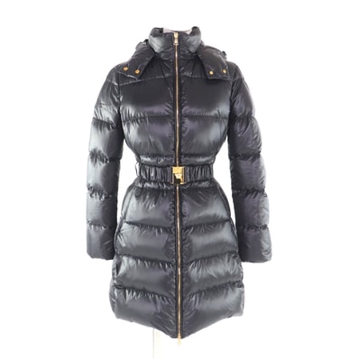 極美品 ヴェルサーチ ダウンコート ブラック レディース 36 1007656