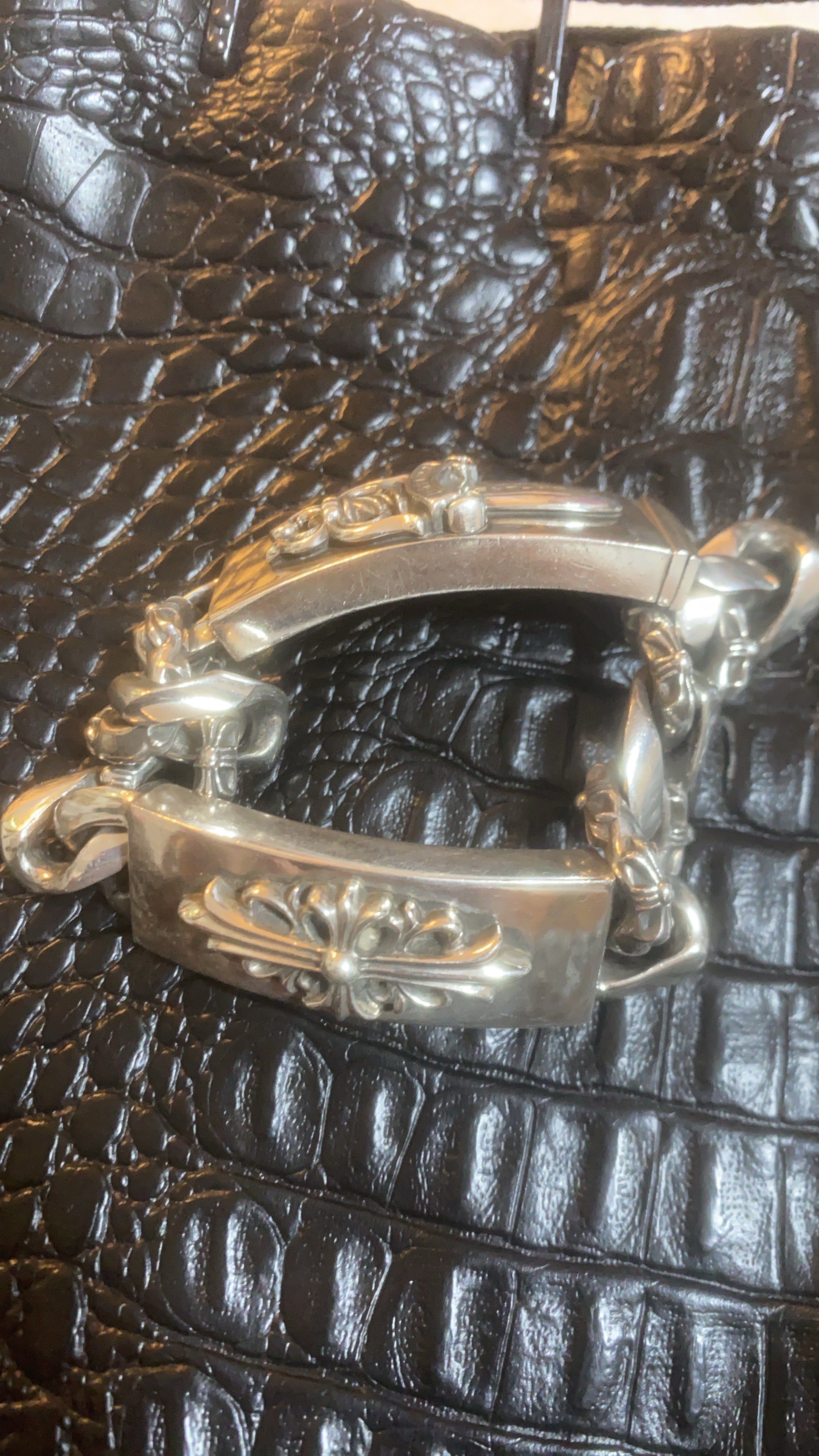 Chrome Hearts Double ID Bracelet W / Dagger & Dagger W / Classic Link ID Double-DAGGER & DAGGER W / CLASSIC LINK "Silver"