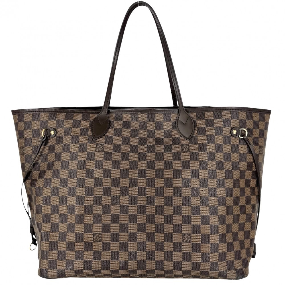 LOUIS VUITTON ルイヴィトン トートバッグ ネヴァーフルGM ハンドバッグ 肩掛け N51106 ダミエキャンバス ブラウン 茶 ゴールド金具 レディース【中古品】