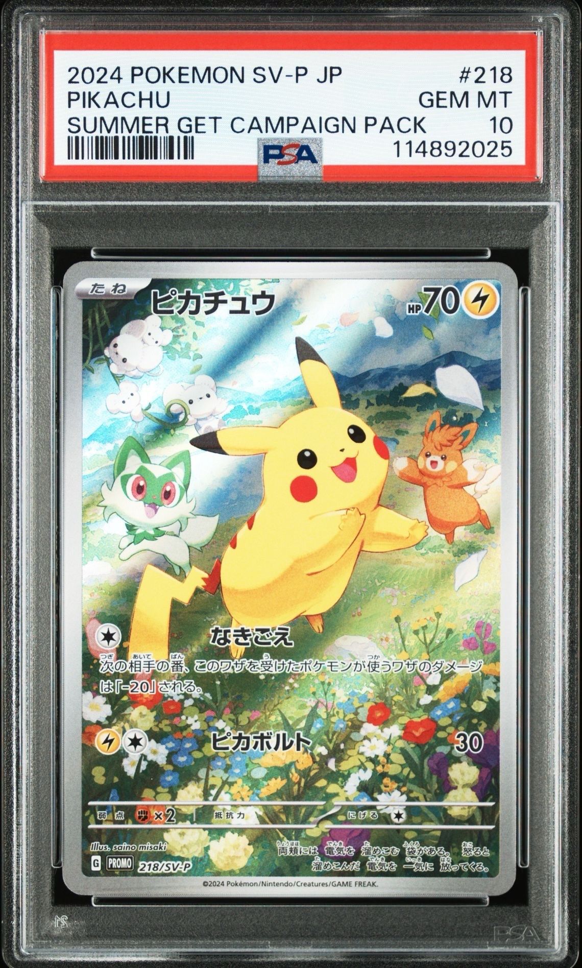ピカチュウ P [SV-P 218](プロモカードパック「ポケカの夏がキタ!プロモカードGetキャンペーン!」)