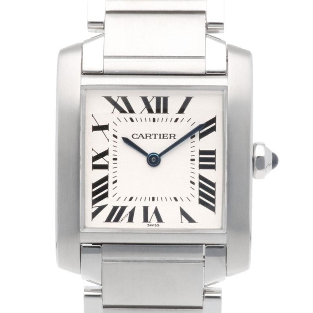 カルティエ タンクフランセーズ MM 腕時計 時計 ステンレススチール 2301 クオーツ ユニセックス 1年保証 CARTIER 中古