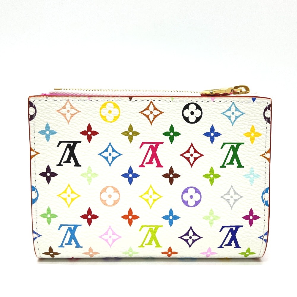 ルイヴィトン LOUIS VUITTON ポルトフォイユ・リサ M27736 LV × TM 村上隆コラボ コンパクトウォレット 財布 ウォレット 2つ折り財布 モノグラムマルチカラーキャンバス ブロン 新品